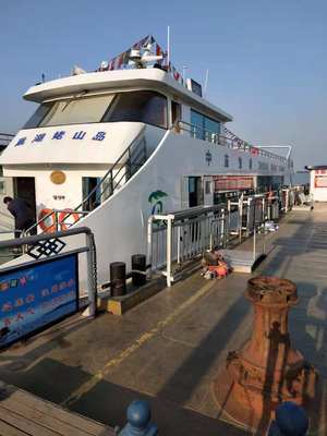 姥山島旅游度假區游船碼頭仿木紋漆施工案例賞析